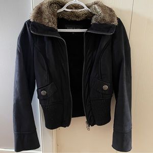 Faux fur lined jacket medium